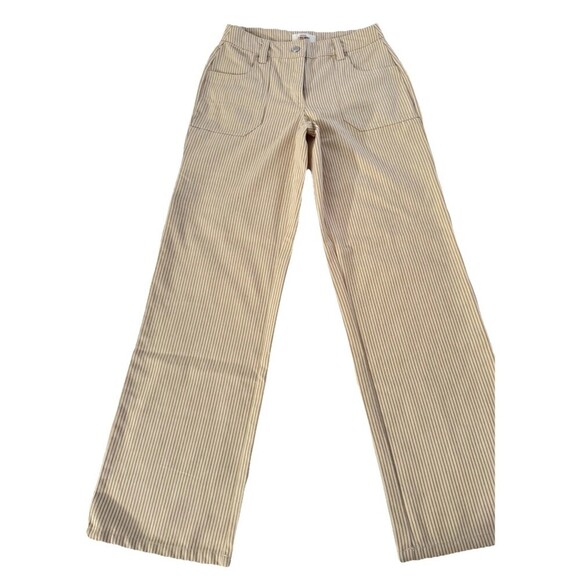 Cali 1850 Wide Leg Striped Pants Beige Juniors Sz 1 NWT - Picture 5 of 5